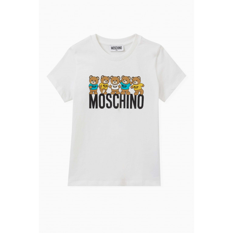Moschino - Teddy Friends T-shirt in Cotton Jersey White