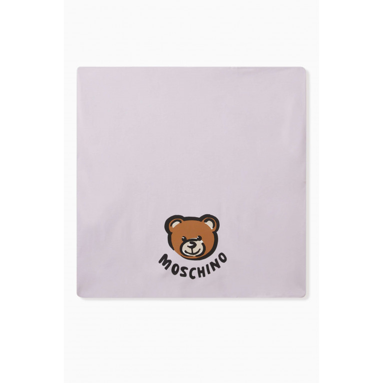 Moschino - Teddy Bear Blanket in Cotton Purple