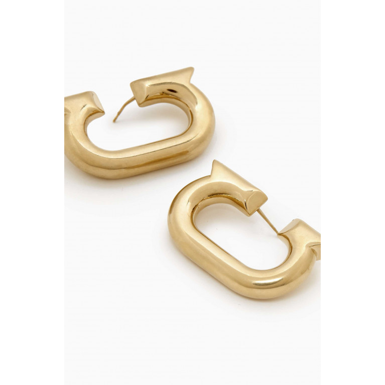 Ferragamo - Gancini Earrings in Matte Aluminium
