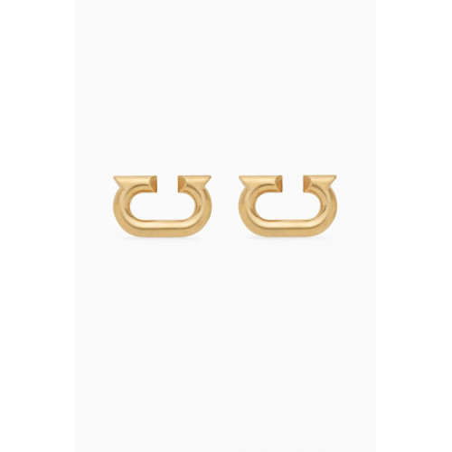 Ferragamo - Gancini Earrings in Matte Aluminium