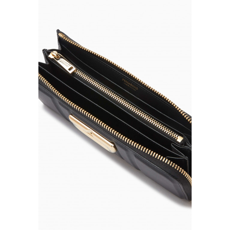 Ferragamo - Padded Continental Wallet in Leather