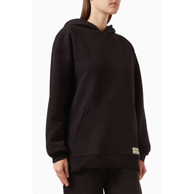 The Giving Movement - Oversized Hoodie in Organic Cotton-blend Black