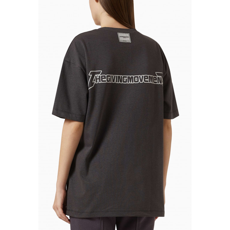 The Giving Movement - Oversized T-shirt in Organic Cotton-jersey Black