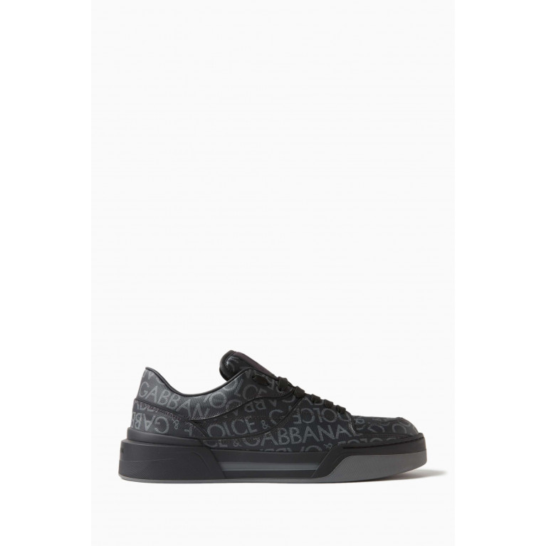 Dolce & Gabbana - New Roma Jacquard Logo Sneakers in Coated Canvas