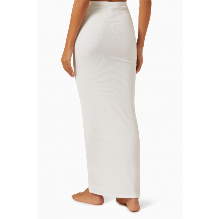 SKIMS - Soft Lounge Maxi Skirt in Rib-knit Marble