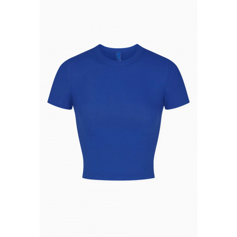 SKIMS - Soft Lounge Cropped T-Shirt Cobalt