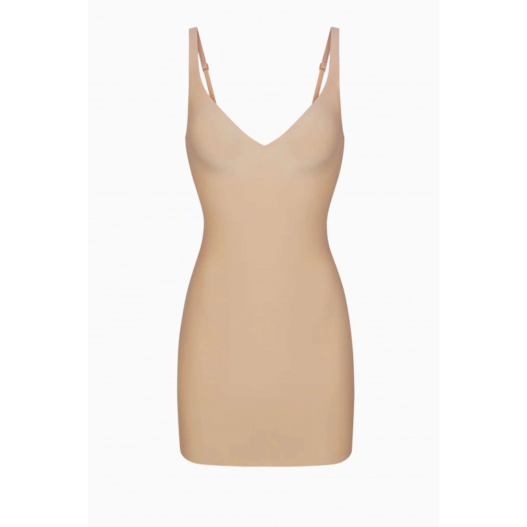 SKIMS - Foundations Moulded Cup Slip Dress Clay