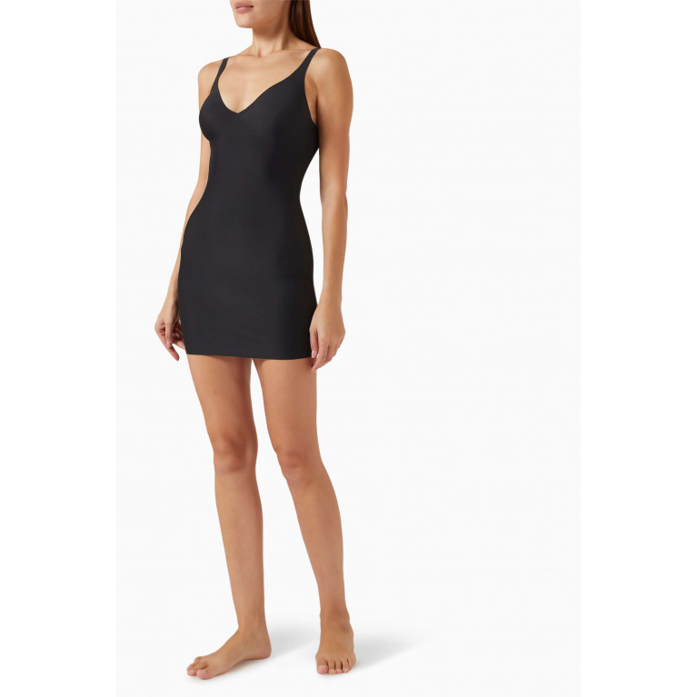 SKIMS - Foundations Moulded Cup Slip Dress Onyx