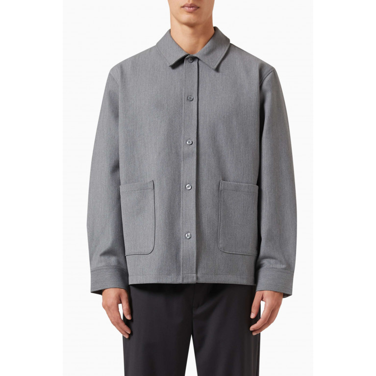 Kith - Boxy Collared Overshirt Grey