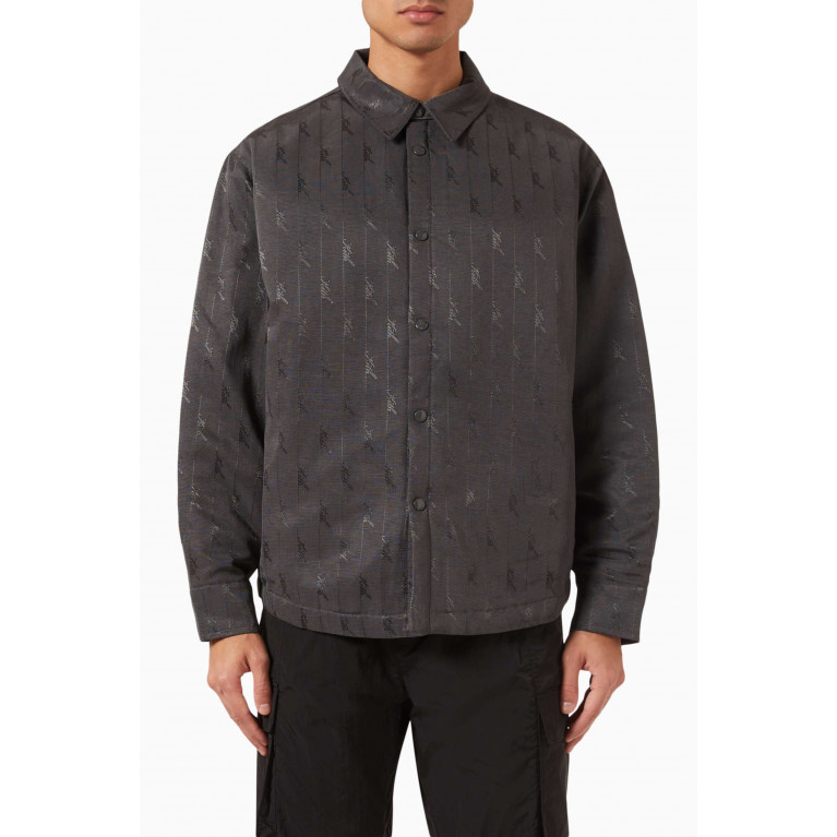 Kith - Sutton Quilted Shirt Jacket in Jacquard Faille Grey