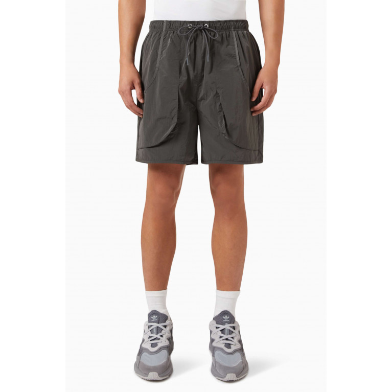 Kith - Fowler Shorts in Wrinkle Nylon Grey