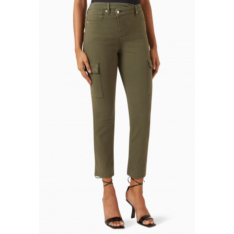 Good American - Good Army Cuffed Cargo Pants in Stretch-cotton