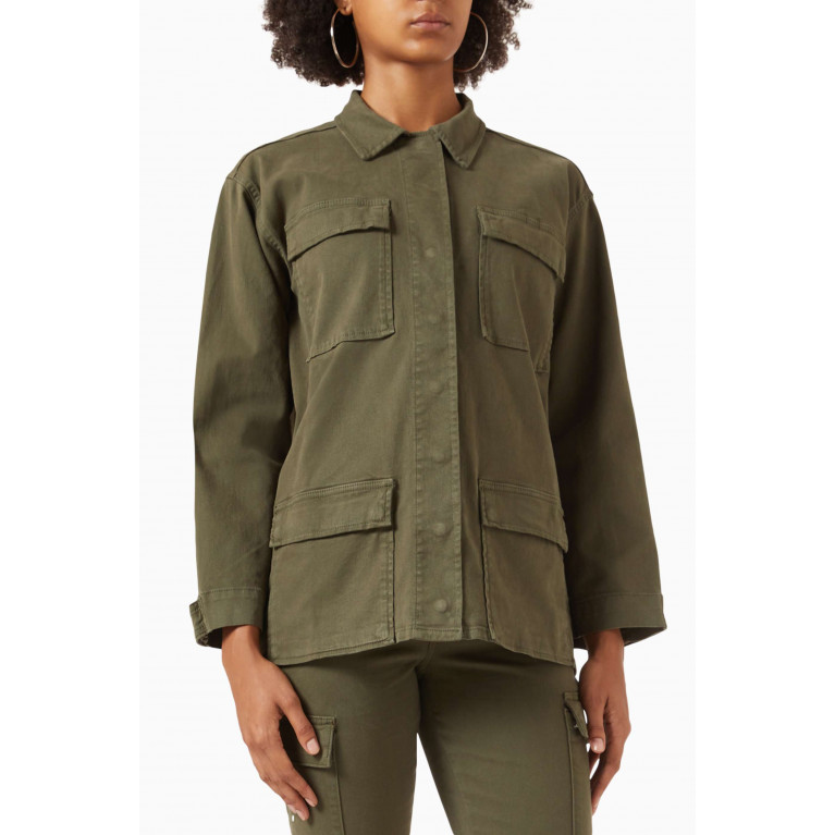 Good American - Utility Jacket in Cotton-twill