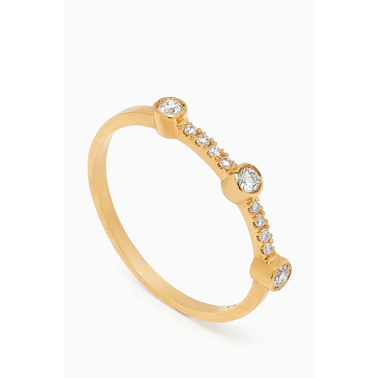 The Golden Collection - Diamond Circle Ring in 18kt Ring