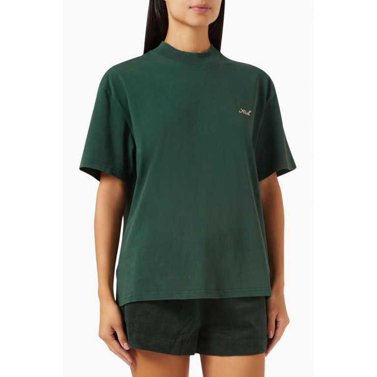 Kith - Brenna Mockneck T-shirt in Cotton-jersey Green