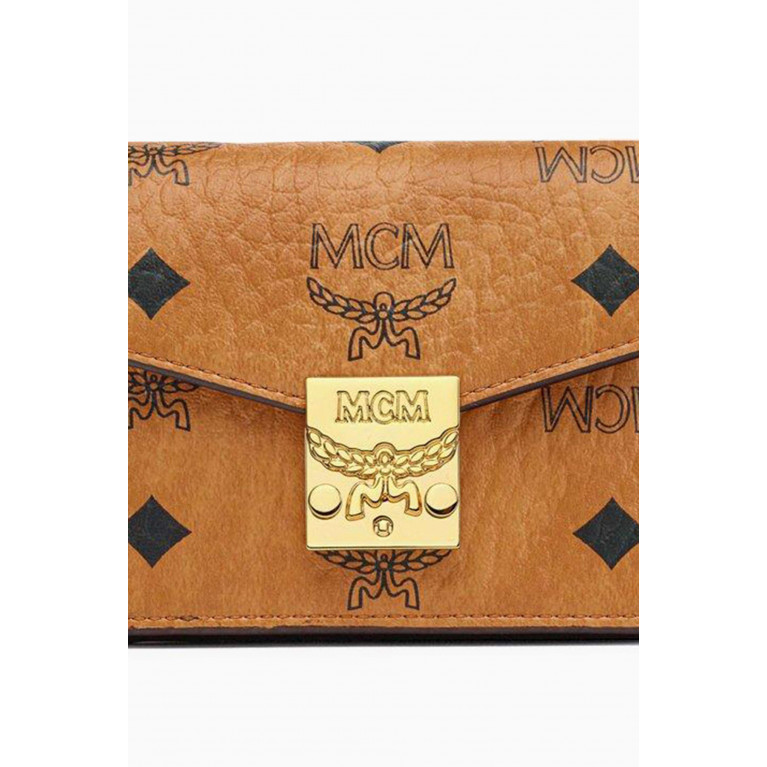 MCM - Mini Tracy Chain Card Wallet in Visetos