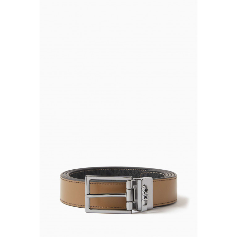 MICHAEL KORS - Reversible Logo Belt in Coated Canvas & Leather