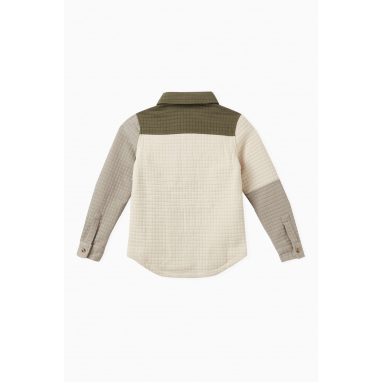 Kith - Colour-Block Apollo Shirt in Quilted-jersey Grey