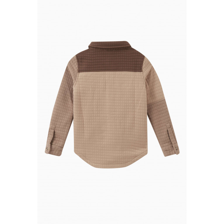 Kith - Colour-Block Apollo Shirt in Quilted-jersey Brown