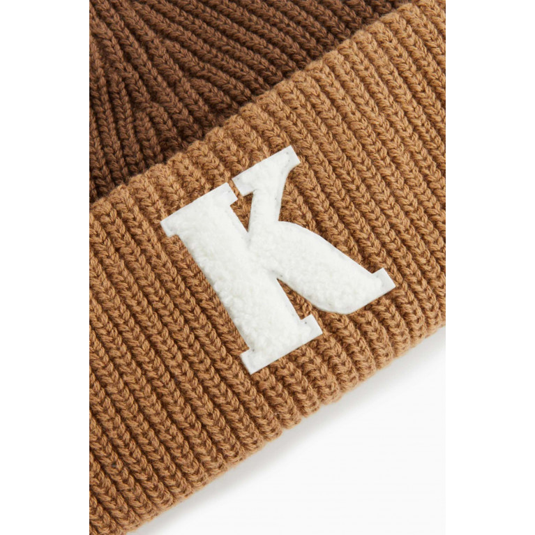 Kith - Kids Two-tone Beanie Hat in Cotton-knit Brown