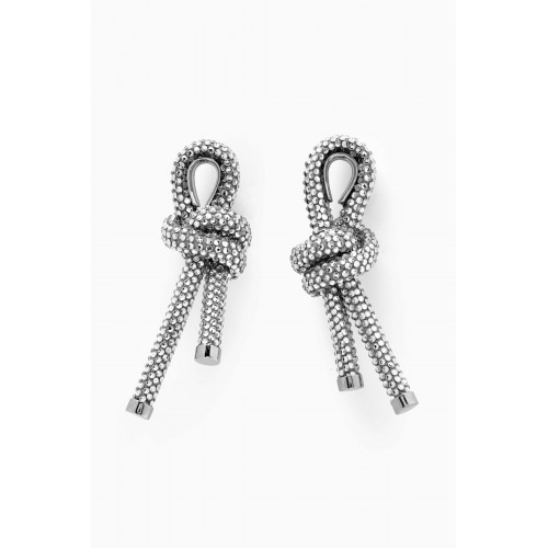 Balenciaga - Rope Rhinestone Earrings in Brass