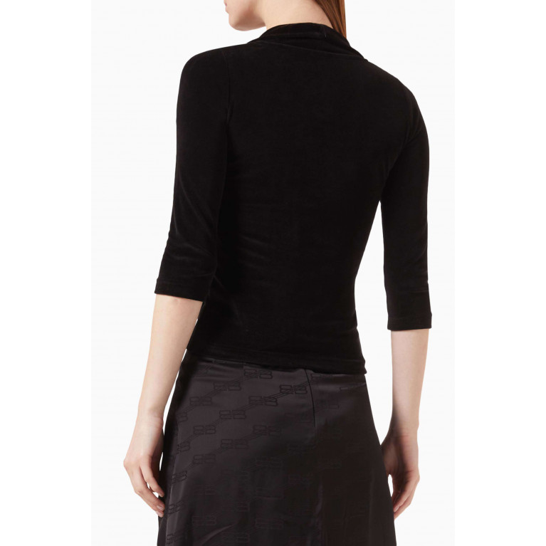 Balenciaga - Scarf Turtleneck Sweater in Cotton-jersey