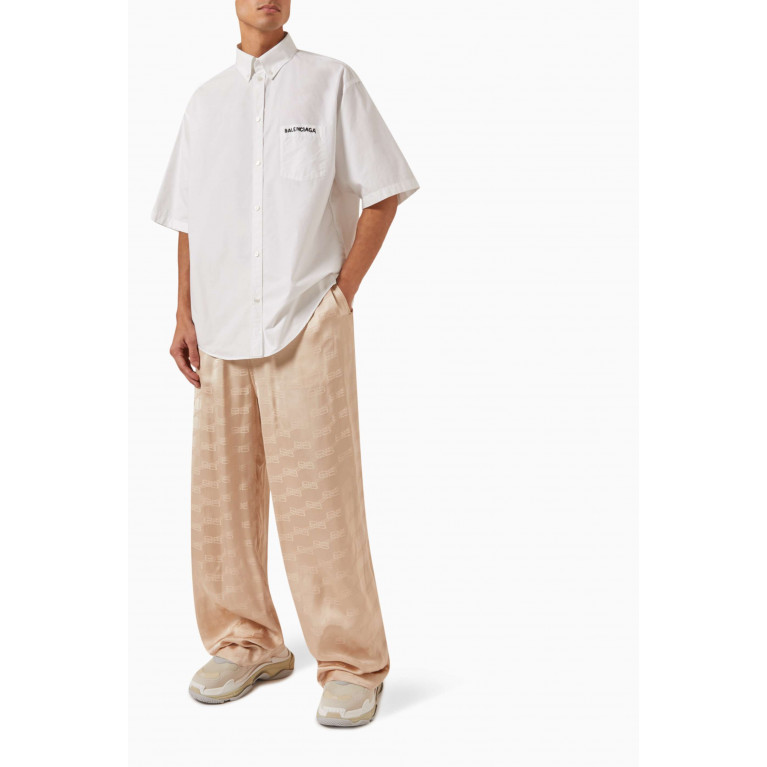 Balenciaga - BB Monogram Loose Pyjama Pants in Satin-jacquard
