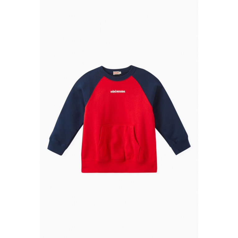 Miki House - Logo Sweatshirt in Cotton Multicolour