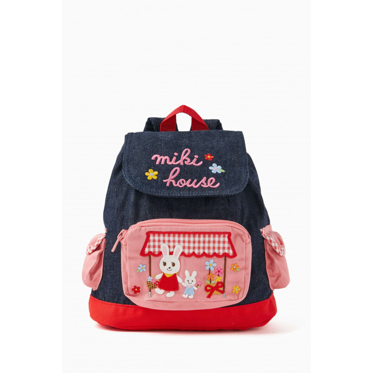 Miki House - Logo-embroidered Rucksack in Cotton