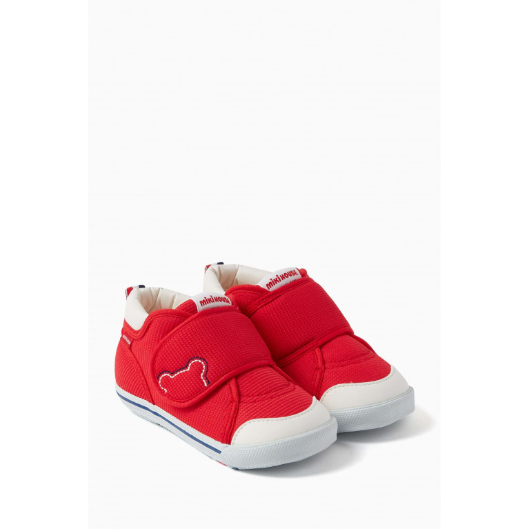 Miki House - Second Baby Shoes in Mesh Red