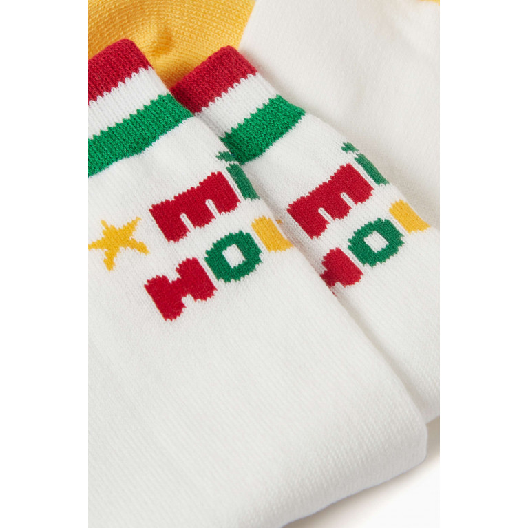 Miki House - Logo Socks in Cotton White
