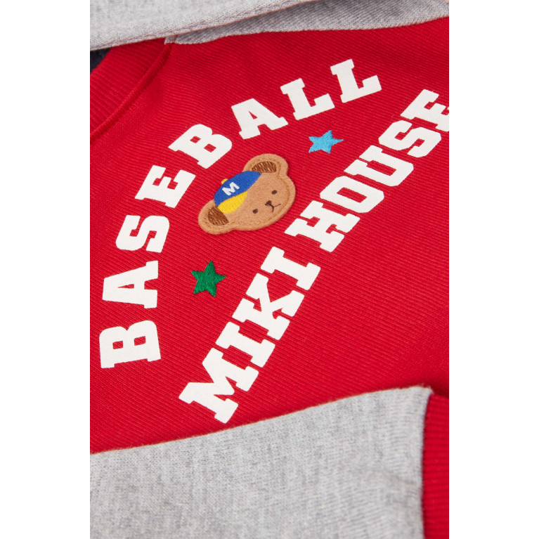 Miki House - Baseball Logo Coverall in Cotton & Stretch Denim