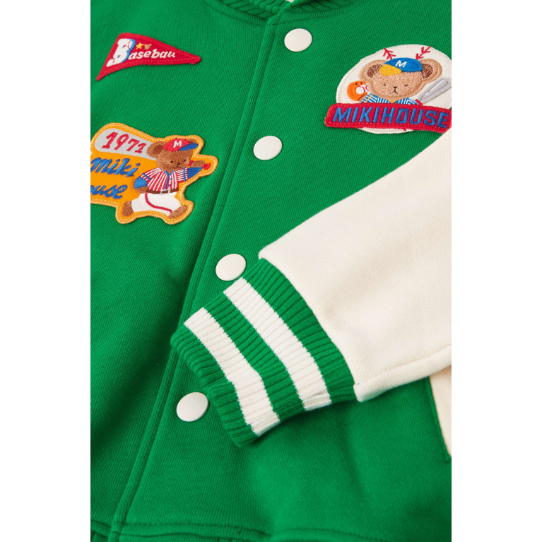 Miki House - Baseball Logo Jacket in Cotton