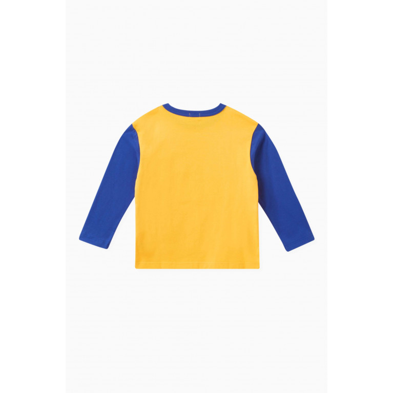 Miki House - Baseball Logo T-shirt in Cotton Yellow