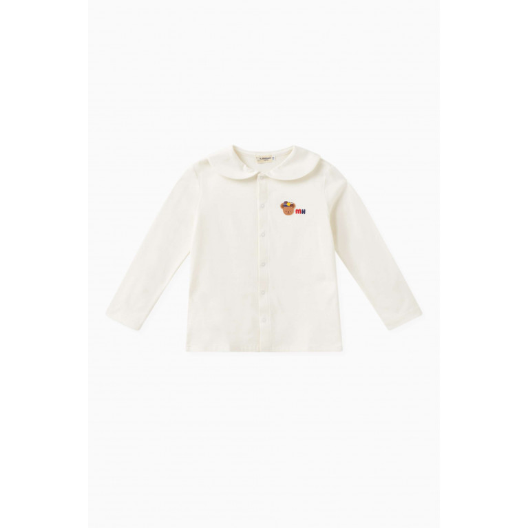 Miki House - Sailor Logo Blouse in Cotton White