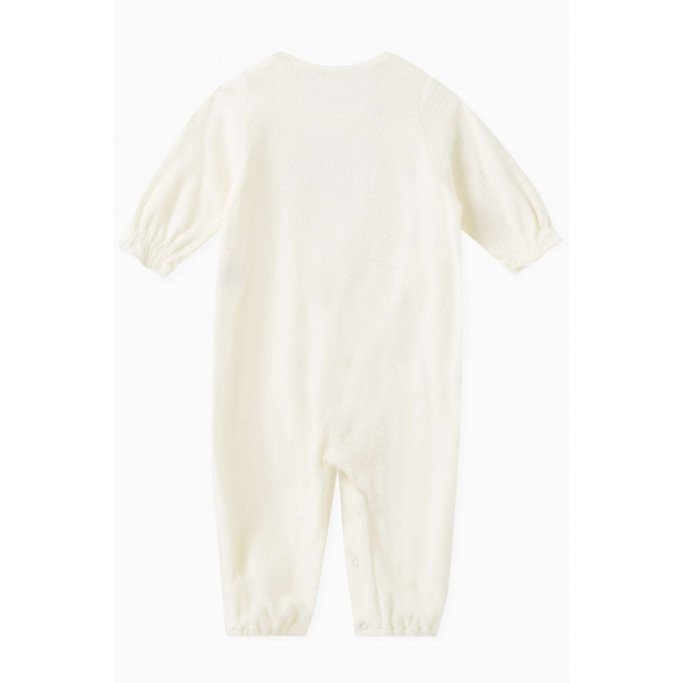 Miki House - Two-way Logo Coverall in Cotton White