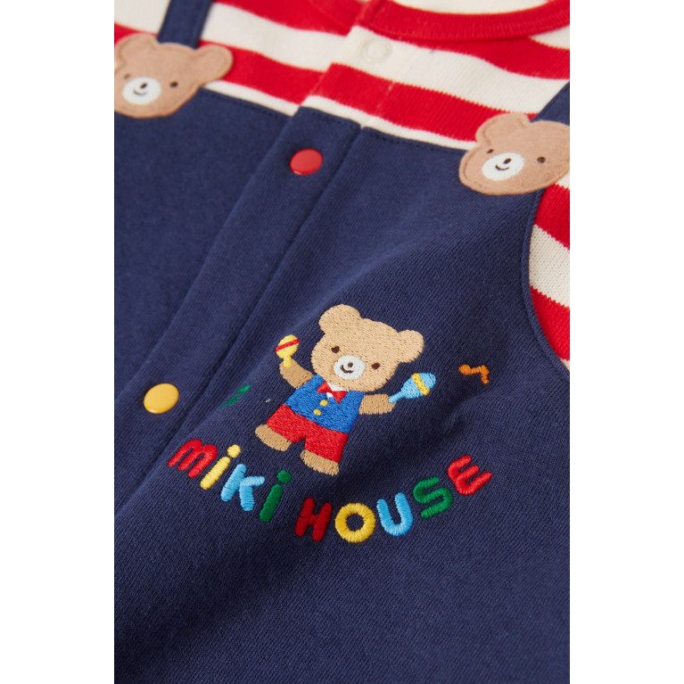Miki House - Bear Motif Coverall in Cottmion