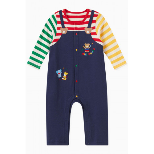 Miki House - Bear Motif Coverall in Cottmion