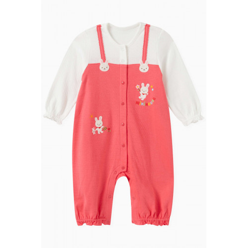 Miki House - Rabbit Motif Coverall in Cotton