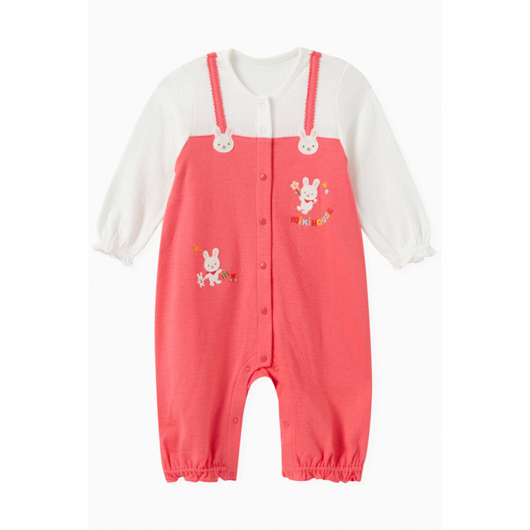 Miki House - Rabbit Motif Coverall in Cotton
