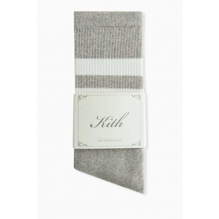 Kith - Double-striped Crew Socks in Cotton-blend, Set of 3