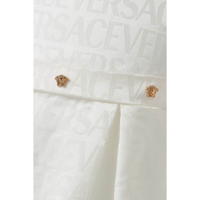 Versace - Versace Allover Baby Dress Set in Cotton Blend