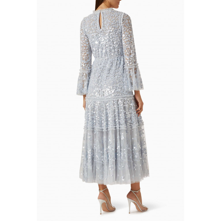 Needle & Thread - Annie Sequin Tiered Gown in Tulle