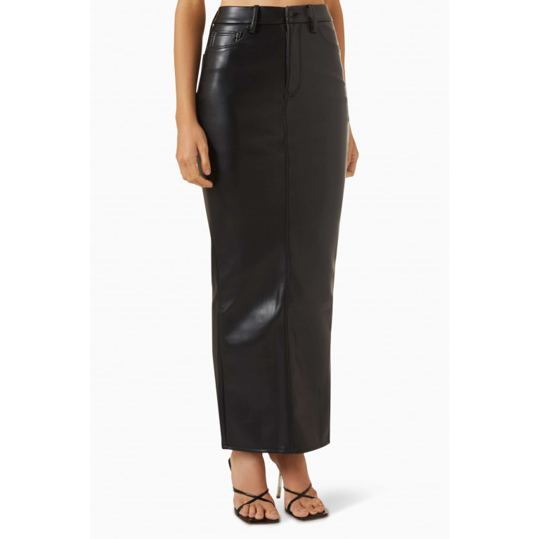 Good American - Maxi Skirt in Faux Leather