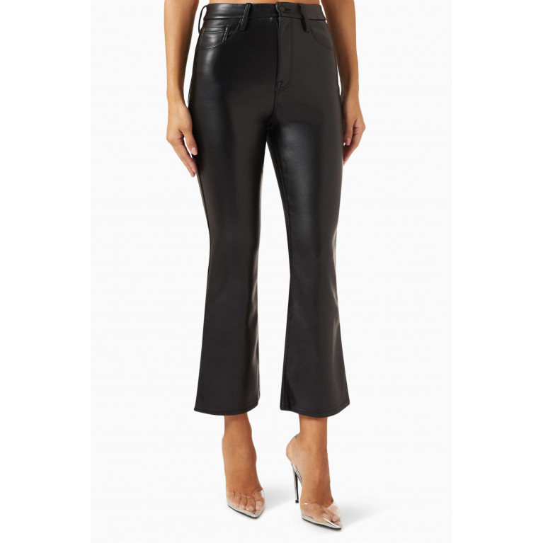 Good American - Good Legs Boot-cut Cropped Pants in Faux Leather