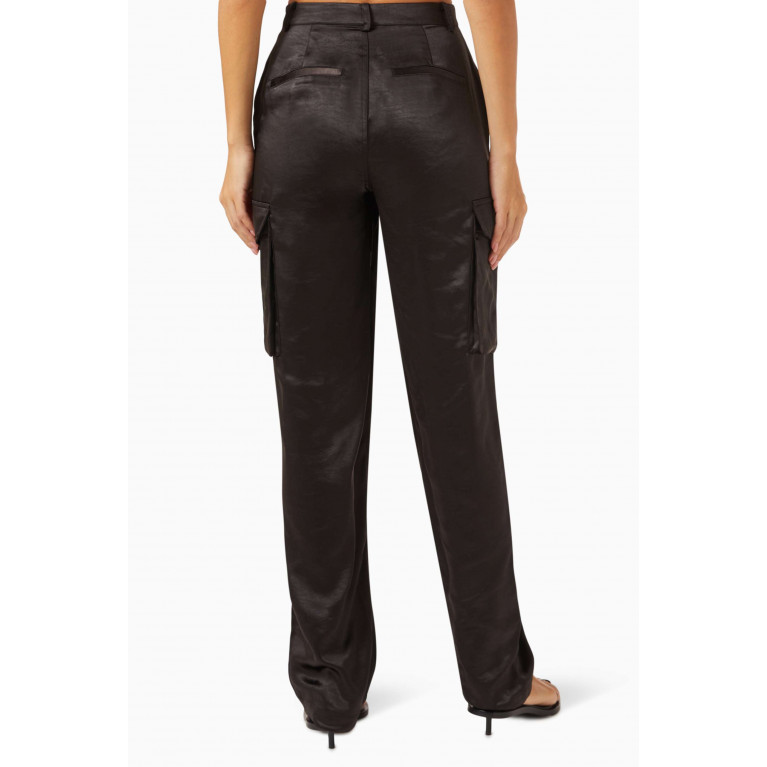 Good American - Cargo Pants in Washed Satin
