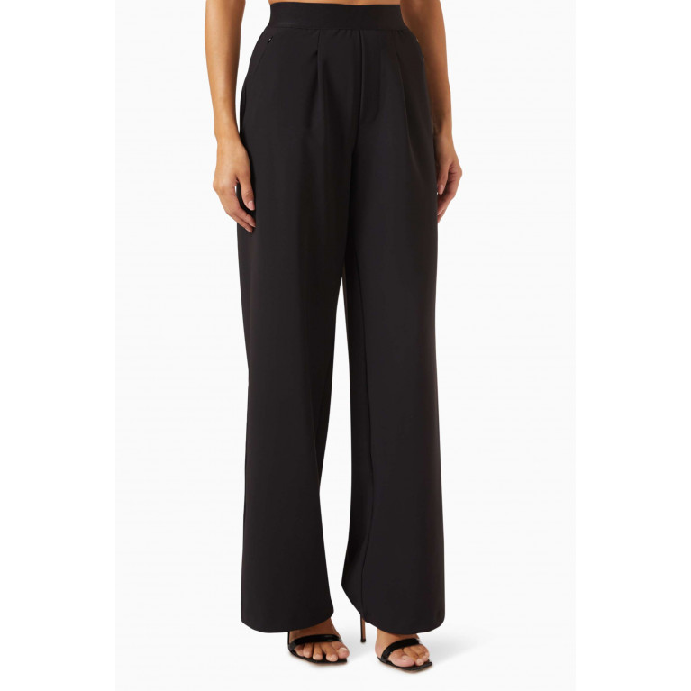 Good American - Pleated Pants in Bonded Scuba