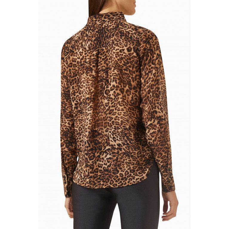 Good American - Leopard-print Shirt in Georgette