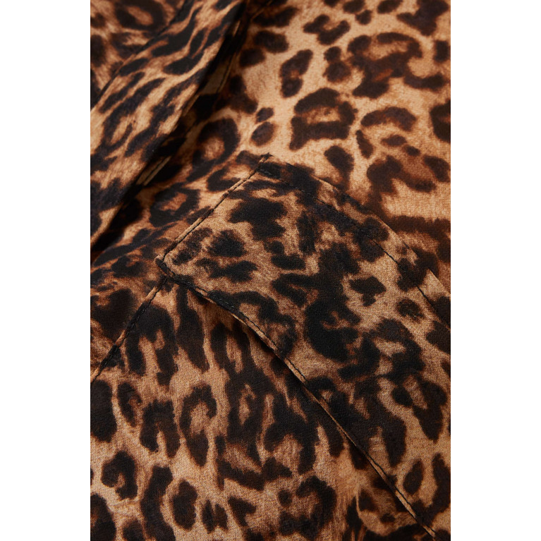 Good American - Leopard-print Shirt in Georgette