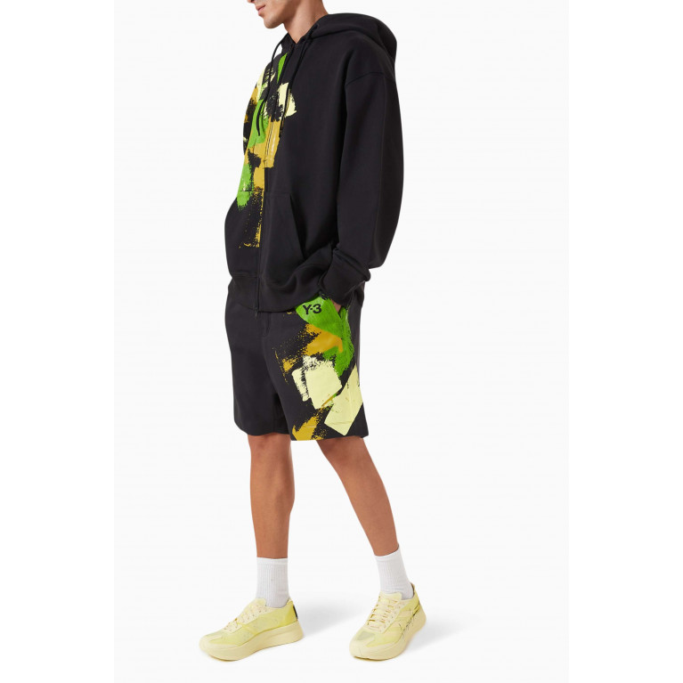 Y-3 - Y-3 Placed Graphic Shorts in Terry Loopback